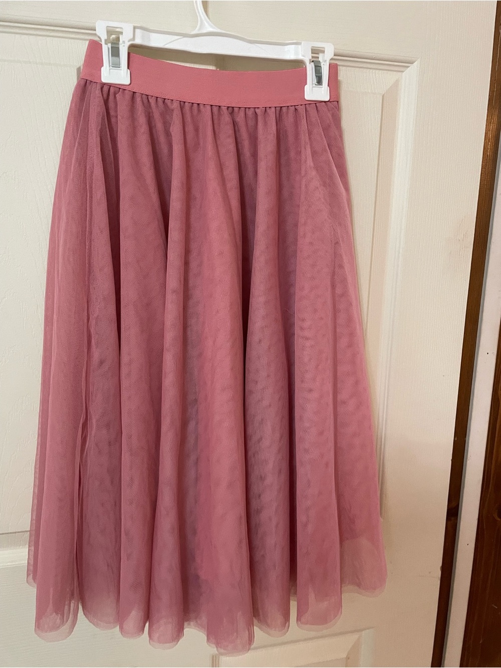 NWOT Charlotte Russe Dusty Rose Tulle Midi Skirt - Elegant Soft Skirt